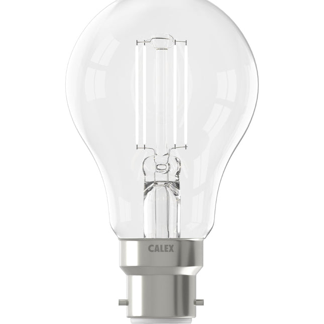 Calex Filament LED Lamp - E27 - B22 - Clear - 7.5W - Dimmable