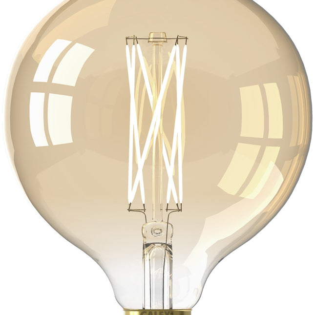 Calex Filament LED Lamp - E27 - G125 - Gold - 4W - Dimmable