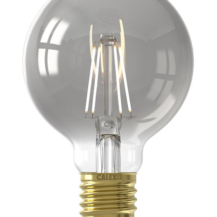 Calex Filament LED Lamp - E27 - G80 - Titanium - 4W - Dimmable