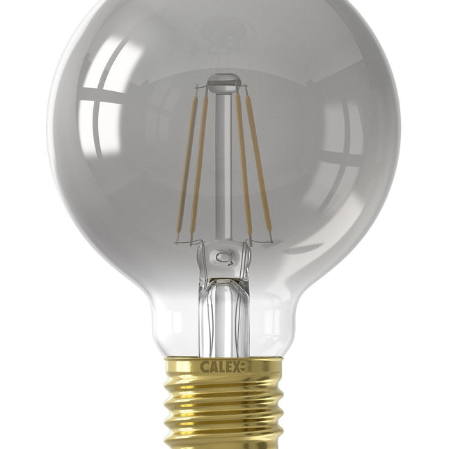 Calex Filament LED Lamp - E27 - G80 - Titanium - 4W - Dimmable