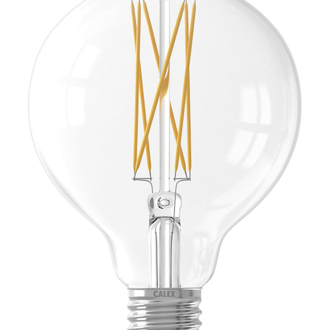 Calex Filament LED Lamp - E27 - G95 - Clear - 4W - Dimmable