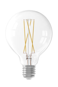 Calex Filament LED Lamp - E27 - G95 - Clear - 6W - Dimmable