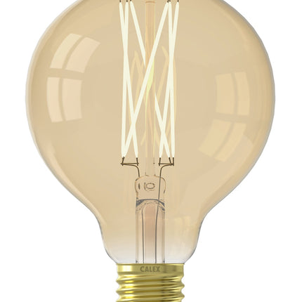 Calex Filament LED Lamp - E27 - G95 - Gold - 4W - Dimmable