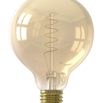 Calex Filament LED Lamp - E27 - G95 - Gold - 4W - Dimmable