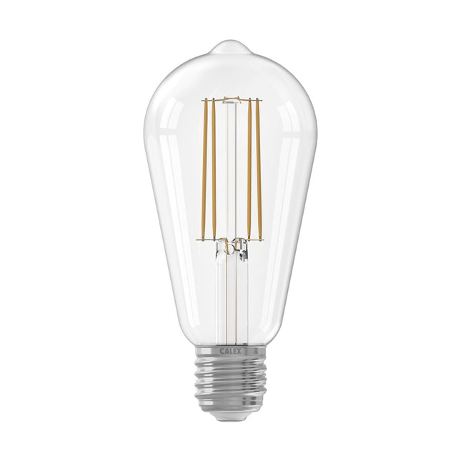 Calex Filament LED Lamp - E27 - ST64 - Clear - 7W