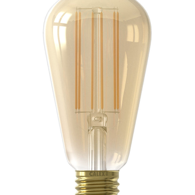 Calex Filament LED Lamp - E27 - ST64 - Gold - 4W - Dimmable