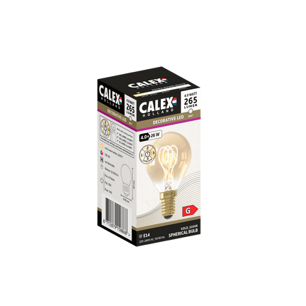 Calex Flex Filament LED Lamp - E14 - P45 - Gold
