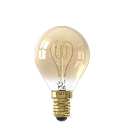 Calex Flex Filament LED Lamp - E14 - P45 - Gold - 4W - Dimmable