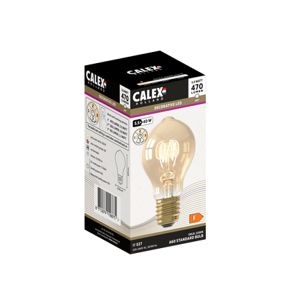 Calex Flex Filament LED Lamp - E27 - A60 - Gold