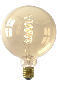 Calex Flexfilament-LED-Lampe - E27 - G125 - Gold - 5,5W - Dimmbar