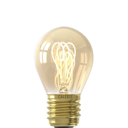 Calex Flex Filament LED Lamp - E27 - P45 - Gold - 4W - Dimmable
