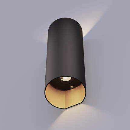 Calex Florence LED Wall Light - Up & Down - Black