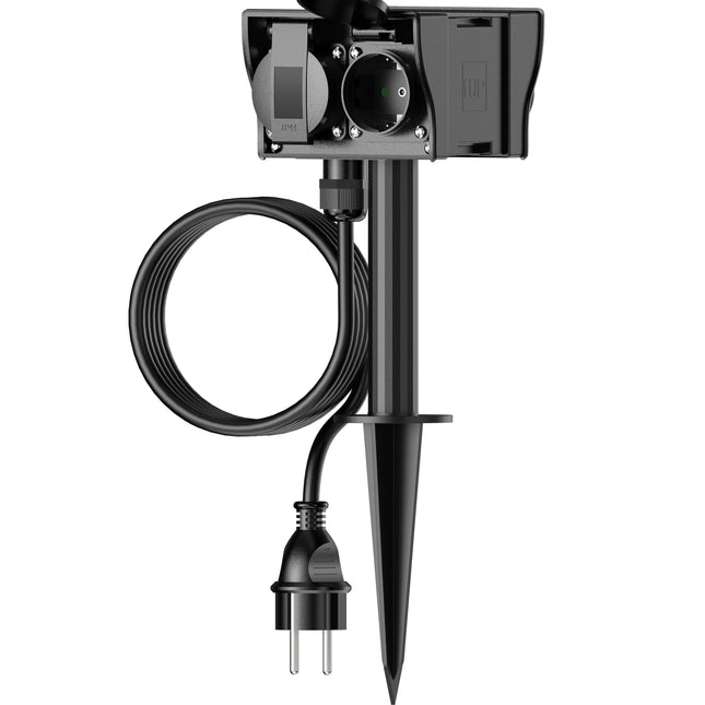Calex Garden Receptacle - 4-way - Ground pen - 1.4m