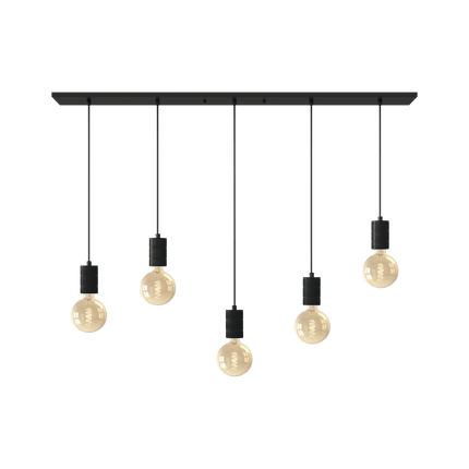 Calex Hanging Lamp - 5x E27 - 14 x 130 cm - Black