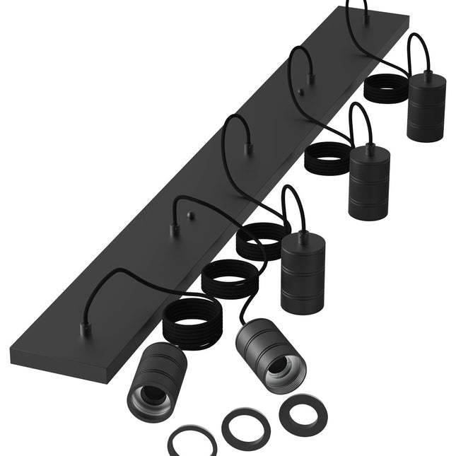 Calex Hanging Lamp - 5x E27 - Black - Excl. Light source