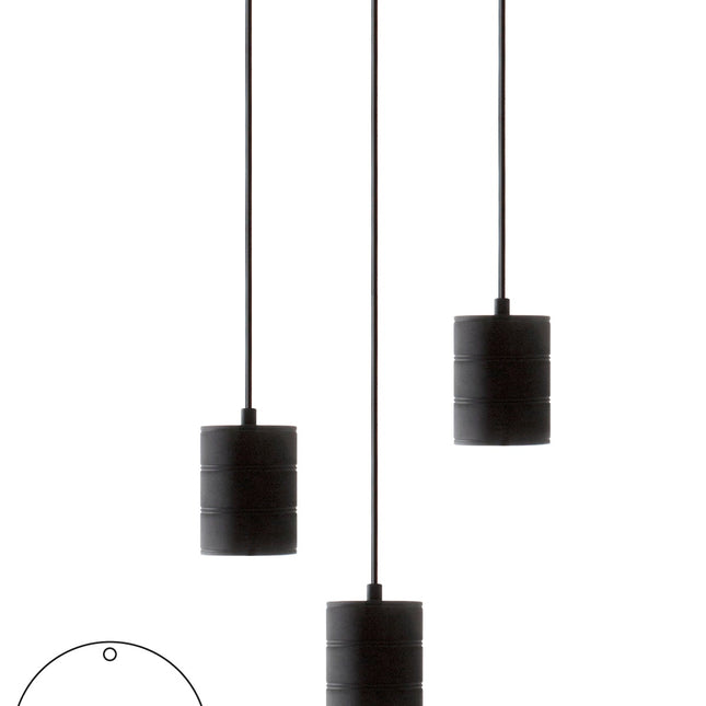 Calex Hanging Lamp Round - 3x E40 - 400mm - Black