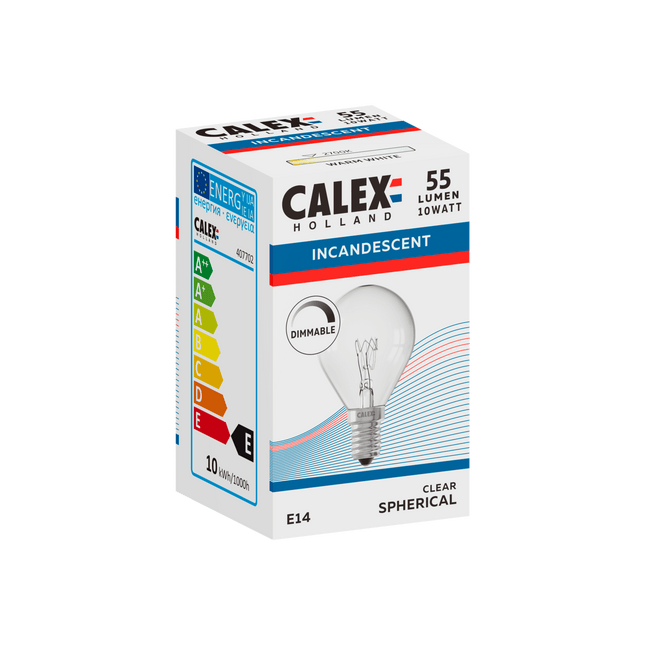 Calex Incandescent Bulb - E14 - P45 - Clear