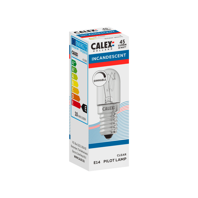 Calex Incandescent Bulb - E14 - T18 - Clear