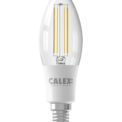 Calex LED Bulb - E14 - Filament - B35 - Clear - 4W - Dimmable
