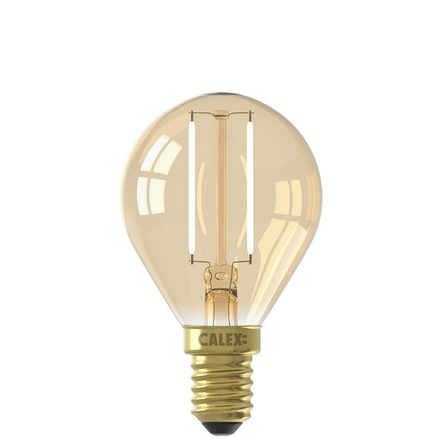 Calex LED Bulb - Filament - E14 - P45 - Gold - 2W
