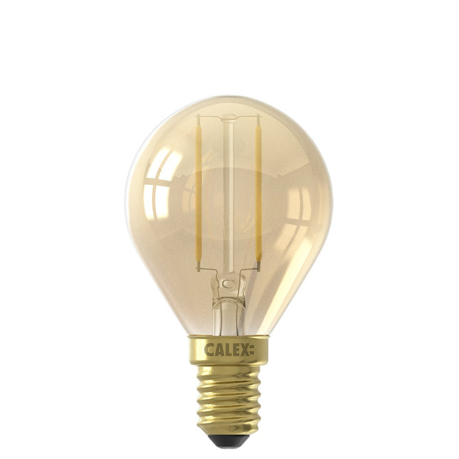 Calex LED Bulb - Filament - E14 - P45 - Gold - 2W