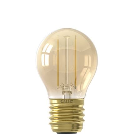 Calex LED Bulb - Filament - E27 - P45 - Gold - 2W