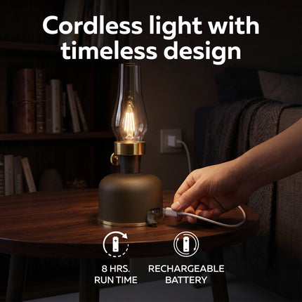 Calex Lavinio Rechargeable Table Light - Earth Mocha