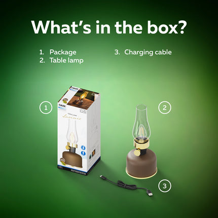 Calex Lavinio Rechargeable Table Light - Earth Mocha