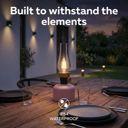 Calex Lavinio Rechargeable Table Light - Earth Rose