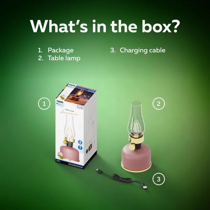 Calex Lavinio Rechargeable Table Light - Earth Rose