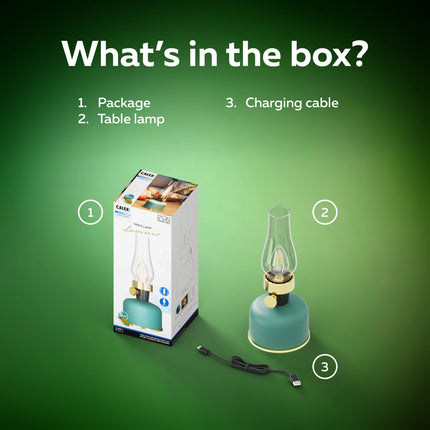Calex Lavinio Rechargeable Table Light - Green