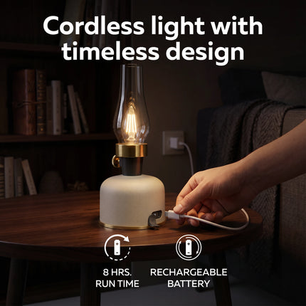 Calex Lavinio Rechargeable Table Light - Sand