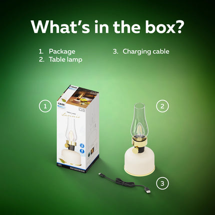Calex Lavinio Rechargeable Table Light - Sand