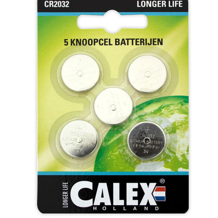 Calex Lithium Cell - CR2032 - 5-Pack