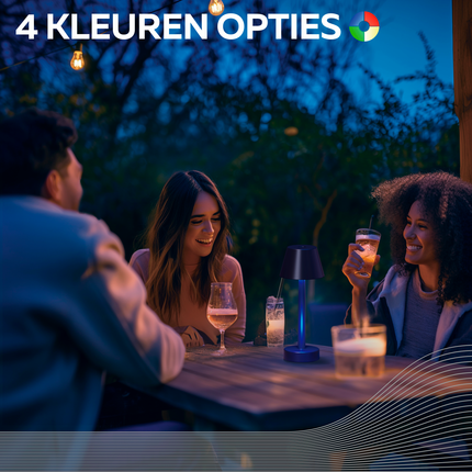 Calex Lucca Rechargeable Table Lamp - Black