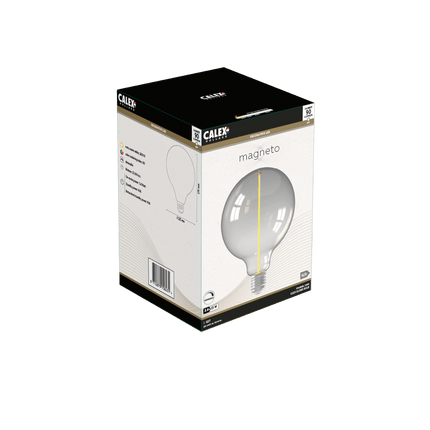 Calex Magneto LED Lamp - E27 - G125 - Titanium