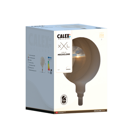 Calex Mega Globe Bulb - E27 - Filament - Gold