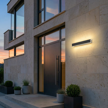 Calex Montevia Villa Wall Light - 100 cm – Black