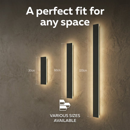 Calex Montevia Villa Wall Light - 100 cm – Black