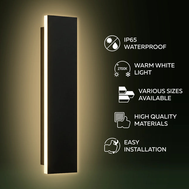 Calex Montevia Villa Wall Light - 30 cm – Black