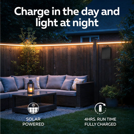 Calex Outdoor Solar Striplight – 4M - RGBIC + CCT – Black