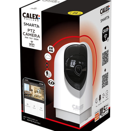 Calex Pan & Tilt Camera - Security Camera - For Indoors - 2K