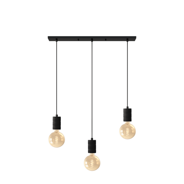 Calex Pendant Light - 3x E27 - Black