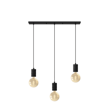 Calex Pendant Light - 3x E27 - Black