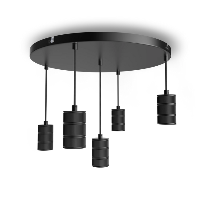 Calex Pendant Light - 5x E27 - 50cm - Black
