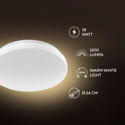 Calex Performance LED Ceiling Light - 24cm - Warm White