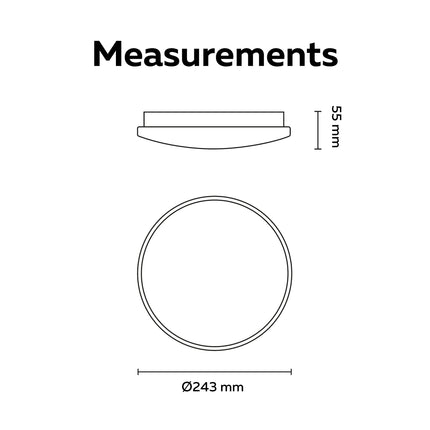 Calex Performance LED Ceiling Light - 24cm - Warm White