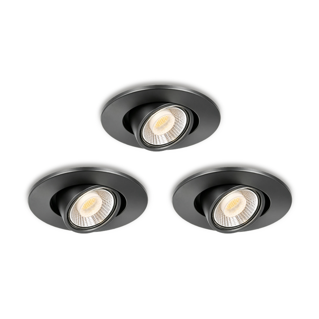 Calex Performance - LED Downlight - 3-Pack - 6W - 4CCT - IP65 - Black
