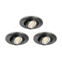 Calex Performance - LED Inbouwspot - 3-Pack - 6W - 4CCT - IP65 - Zwart
