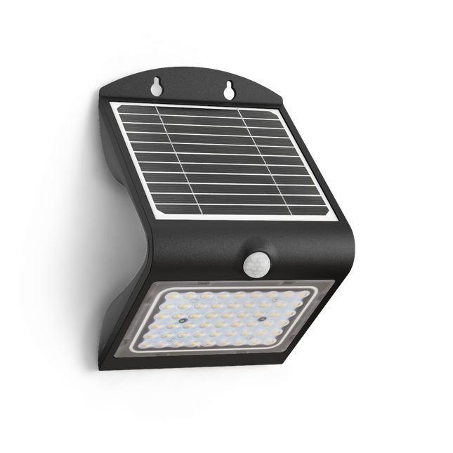 Calex Performance Solar Wall Light - Motion Sensor - 3000K - Black